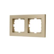 Рамка 2-м VESNA горизонт. без вставки зол. LEZARD 742-3600-147
