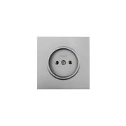 Розетка 1 мест. б/з ПБТ СП ZIMA IP20 16А безвинт. зажим сер. матов. LEZARD 704-7488-121BQC