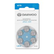 Элемент питания воздушно-цинковый ZA675/PR44 1.45В BL-6 (блист.6шт) для слуховых аппаратов DAEWOO 5060456