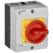 Переключатель кулачковый 16А (сх. 10) в боксе закрытая рукоятка авар. IEK MI-CS22-016-010