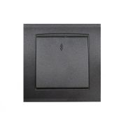 Переключатель проходной 1-кл. СП Бриллиант 10А IP20 в сборе графит Universal 7947373-Gr