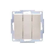 Выключатель 3-кл. СП Vesna механизм жемчуж./бел. перламутр. LEZARD 742-3088-109
