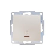 Переключатель проходной 1-кл .СП Vesna с индикацией механизм жемчуж./бел. перламутр. LEZARD 742-3088-114