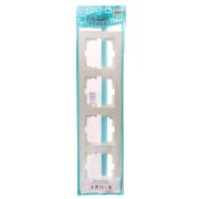 Рамка 4-местн. горизонт. VESNA жемчуж./бел. перламутр LEZARD 742-3000-149