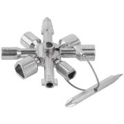 Ключ универсальный для электрошкафов 10-в-1 двусторонняя CrV бита РН2/SL7 FIT 60110