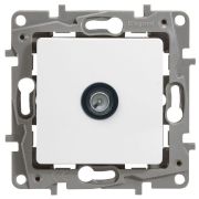 Розетка телевизионная TV СП Etika 2дБ 0-2400МГц с топологией «звезда» механизм бел. IEK 672251