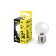 Лампа светодиодная G45 9Вт шар 4000К нейтр. бел. E27 230В IEK LLE-G45-9-230-40-E27