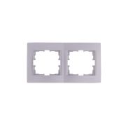 Рамка 2-м Karina горизонт. матов. серебр. LEZARD 707-4300-147