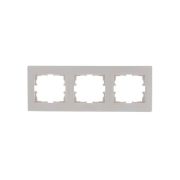 Рамка 3-м Karina горизонт. крем. LEZARD 707-0300-148