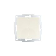 Выключатель 2-кл. СП Vesna механизм крем. LEZARD 742-0388-101