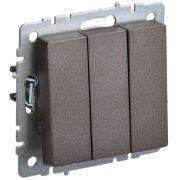 Выключатель 3-кл. СП BRITE ВС10-3-0-БрТБ 10А механизм бронза IEK BR-V30-0-10-K45