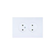 Розетка 2-мест. б/з СП ZIMA IP20 16А ПБТ безвинт. зажим бел. LEZARD 704-0200-128BQC